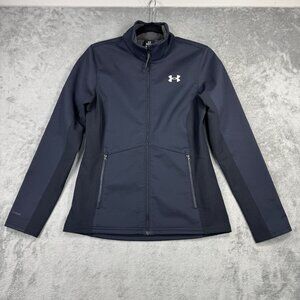 Under Armour Storm Coldgear Infrared Womens S Jacket Navy Zipper Pockets Outdoor